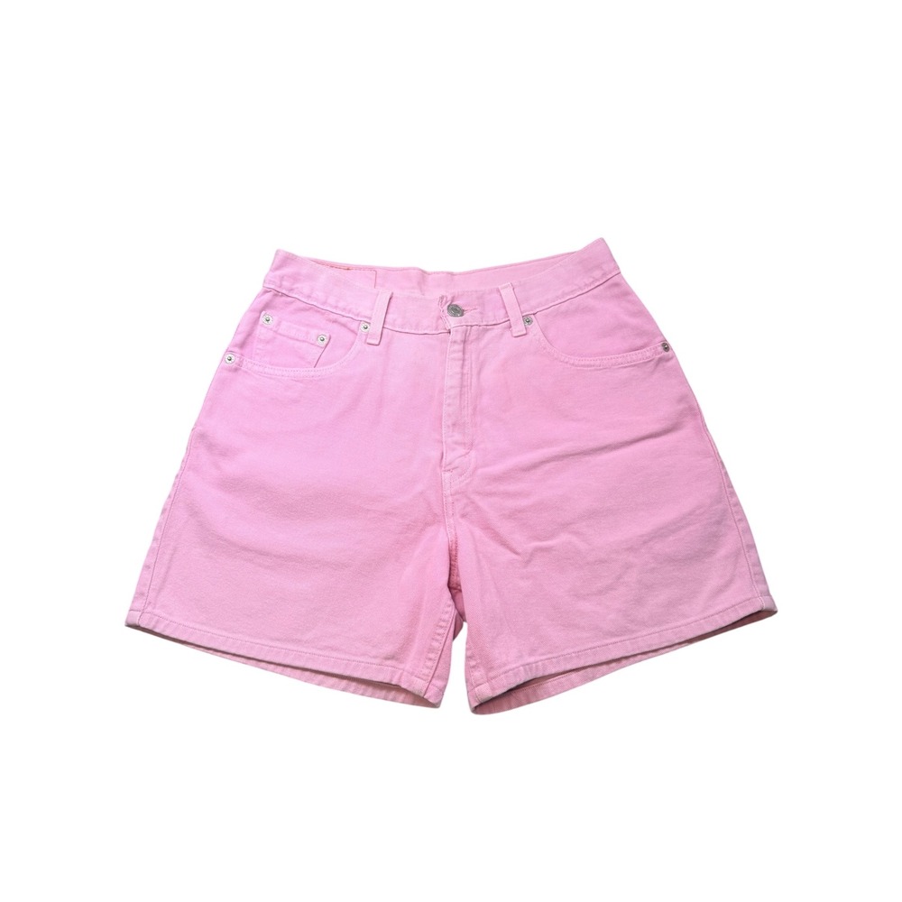 Vintage Levis 550 Pink Denim Shorts High Waisted Womens 8 Regular 27 Waist